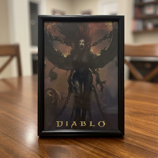 D4 Andariel Picture Frame | High-Quality Frame with Official Artwork | For Wall Display & Home Decor | A Must-Have Diablo Collectible Memorabilia