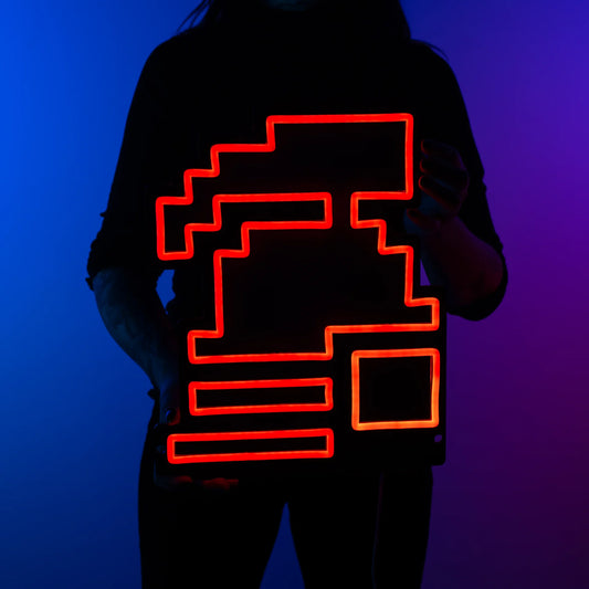 Hardcore Ironman Neon Sign | for Old School RuneScape Fans | Dimmable LED Neon | Gaming Room Decor