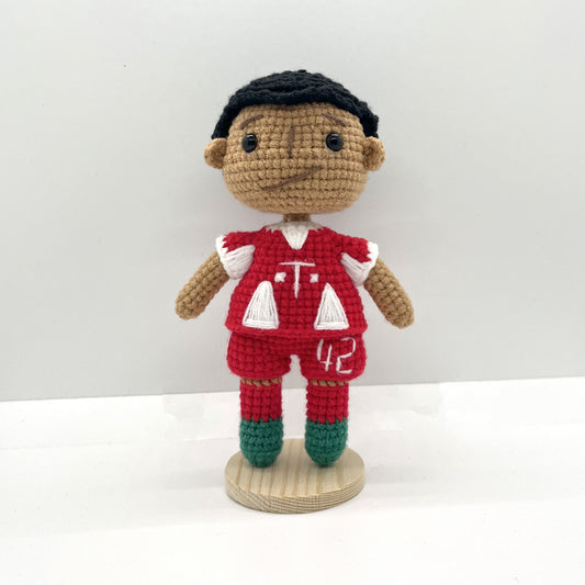 Jamal Musiala Handmade Crochet Doll | Articulated Joints | Collectible Gift