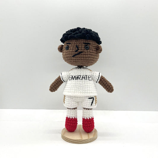 Vinicius Junior Handmade Crochet Doll | Articulated Joints | Collectible Gift