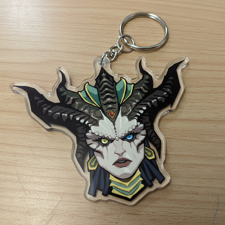 D4 Lilith Keyring | Exquisite Acrylic Keychain | For Keys & Bag Decoration | Iconic Diablo Fan Collectible