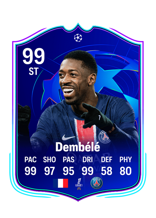 Dembélé customized football cards
