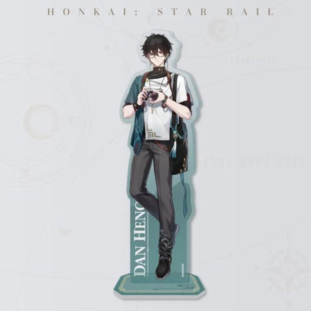 Dan Heng acrylic standee from the Astral Express Tour series, with clear printing and transparent material, ideal for desk display and collection.