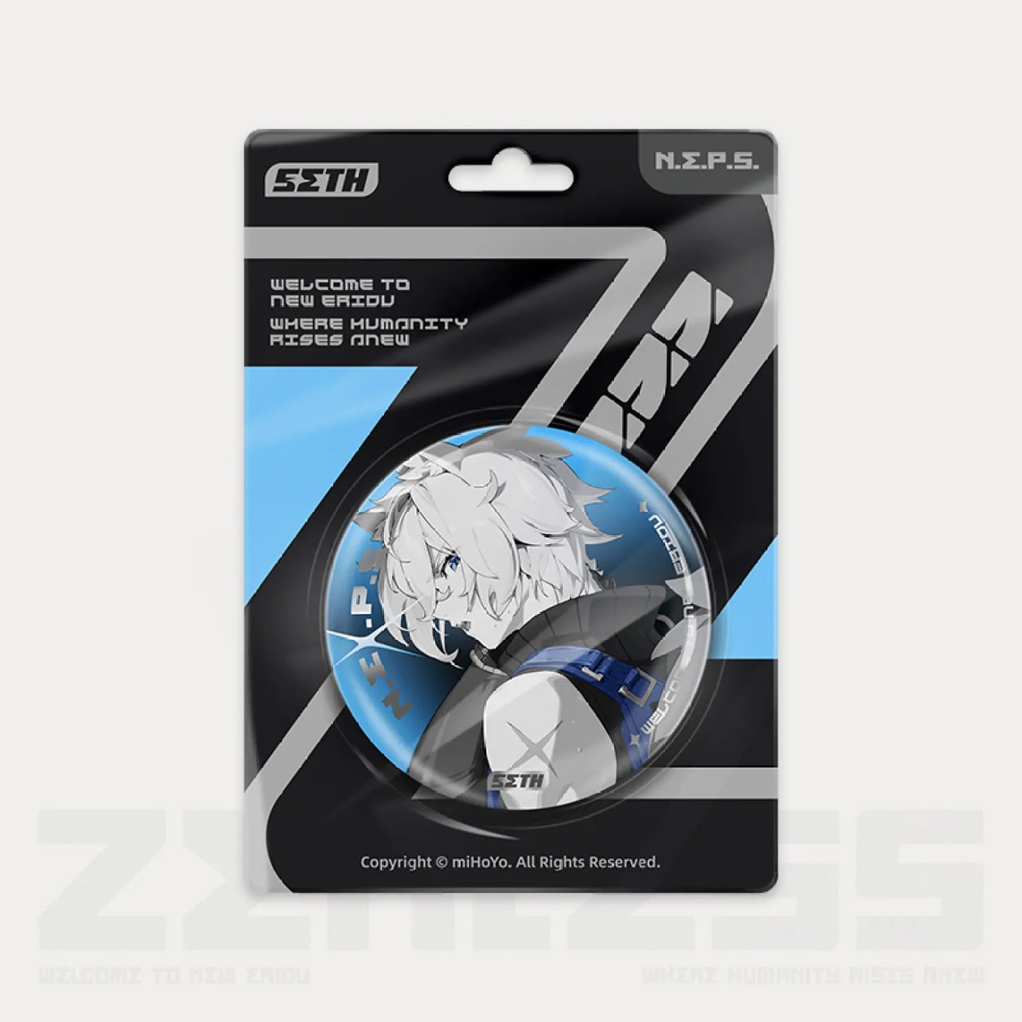 Collectible 58mm reflective pin featuring a Criminal Investigation Special Ops Team character. Made of durable tinplate with PET printing and silver hot stamping. Includes secure pin backing and protective packaging.