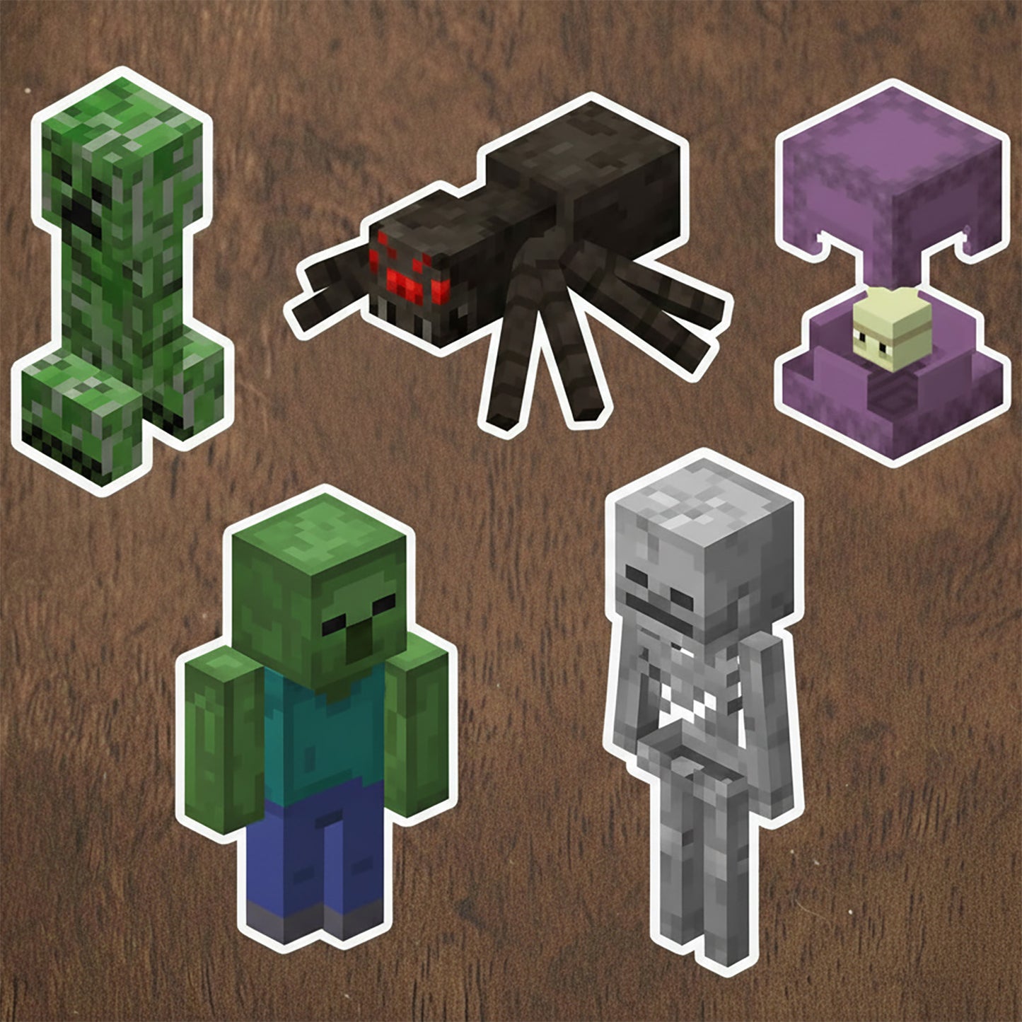 Minecraft Classic Creature sticker set with waterproof finish, fun collectible gift for gamers