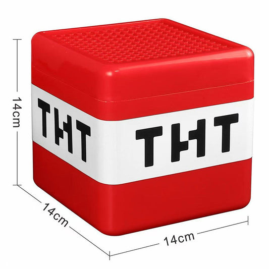 Minecraft TNT Storage Box, red cube organizer with TNT pixel design, game-themed storage box