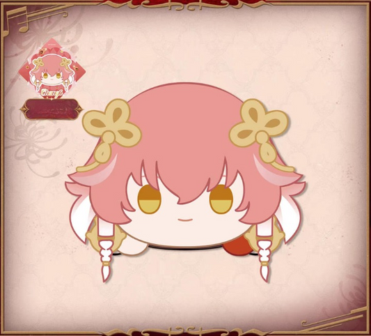 This 220×120×110mm plush doll showcases Changli, with fluffy pink hair and golden hair accessories. Made from polyester fiber, it comes with a free matching acrylic coaster.
