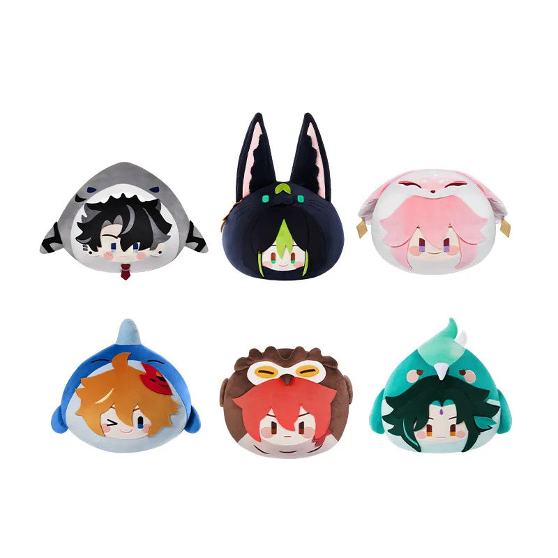 Teyvat Zoo Themed Plush Pillow for Genshin Impact fans, made from soft polyester, perfect for game lovers looking to add cute decor to their space.