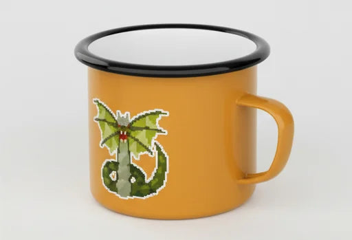 OSRS Zulrah Enamel Mug | Enamel Print Design | For Daily Use & Display | Coveted Game Collection Loot