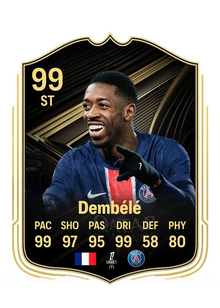 Dembélé customized football cards