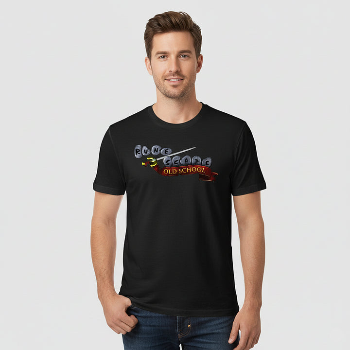 OSRS T-shirt | OSRS Logo Print on Black Cotton | Comfortable for Gaming & Daily Casual Wear | Essential Gear for RuneScape Fans