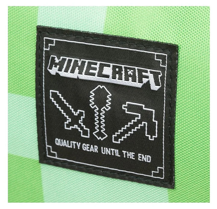 MC Creeper Backpack | Explosive Green Pixel-Art Design with Spacious Main Compartment | Adjustable Padded Straps for School & Travel