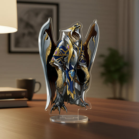 OSRS General Kree'arra acrylic standee | God Wars Dungeon Boss Figure with Detailed Design | Non-Slip Gaming Desk Display Stand | Collectible Item