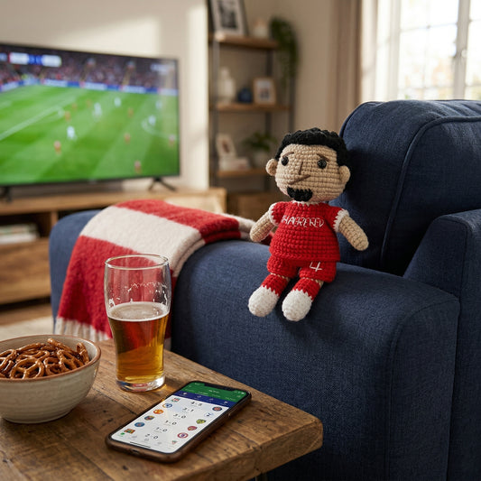 Handmade Black Ponytail Hair No. 4 Red Shirt Crochet Doll -VVD4 Handmade Collectible Gift For Fans & Kids