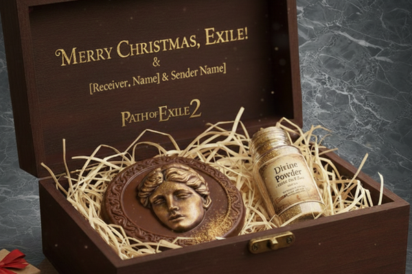 Divine Orb Shaped Chocolate | for Path of Exile 2 Fans | Edible Gold Dust Finish | Gamer Christmas Gift