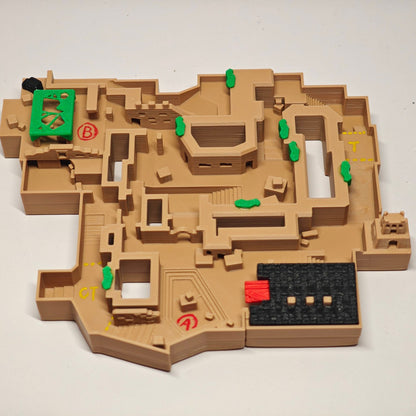 CS2 Map Desktop Ornament | Ultra-Detailed 3D Printed Dust2 Terrain | Dual-Purpose Desk Display & Wall Art | CSGO Collector's Item