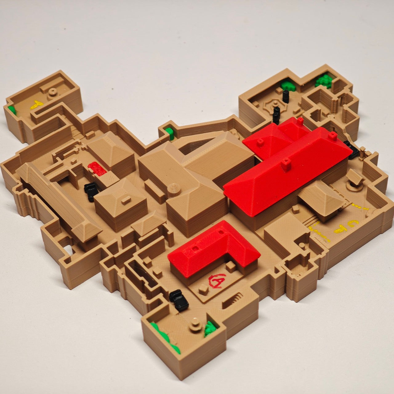 CS2 Map Desktop Ornament | Ultra-Detailed 3D Printed Dust2 Terrain | Dual-Purpose Desk Display & Wall Art | CSGO Collector's Item