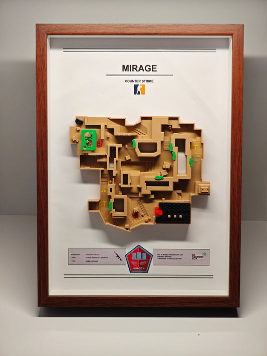 CS2 Map Desktop Ornament | Ultra-Detailed 3D Printed Dust2 Terrain | Dual-Purpose Desk Display & Wall Art | CSGO Collector's Item