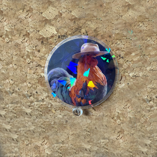 ARC Raiders Scrappy Rooster Sticker(FREE! You Just Pay Shipping) | for ARC Raiders Fans | Broken Glass Holographic Sticker | ARC Raiders Gamer gift