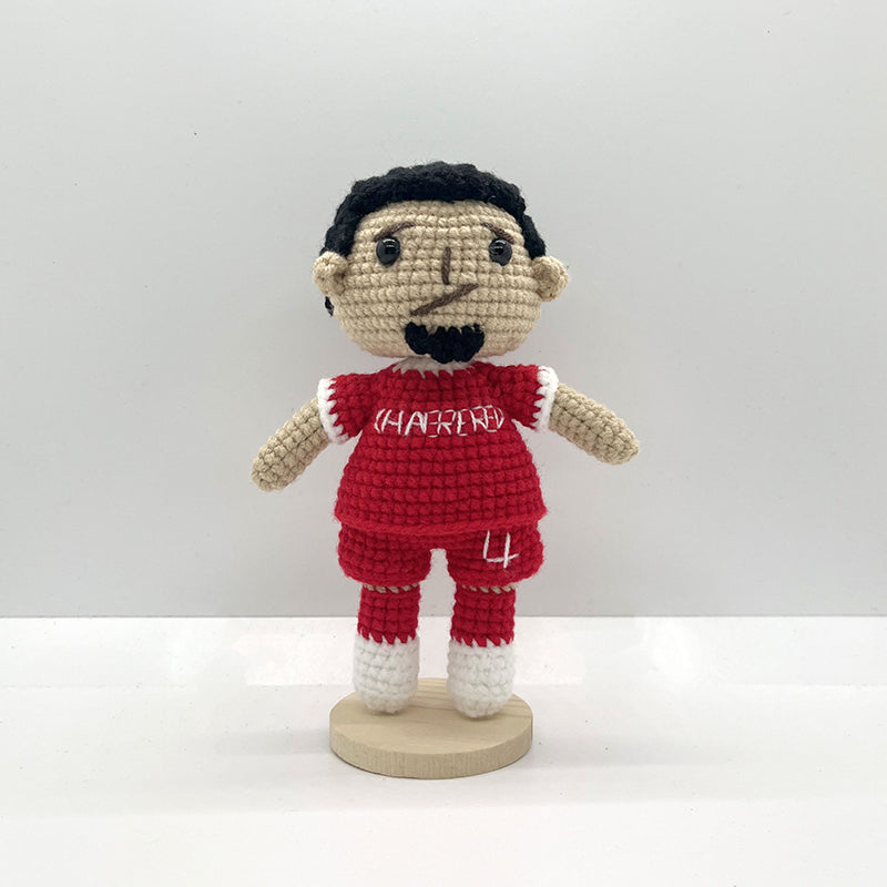 Virgil van Dijk Handmade Crochet Doll | Articulated Joints | Collectible Gift