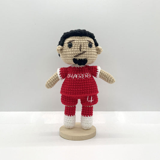 Virgil van Dijk Handmade Crochet Doll | Articulated Joints | Collectible Gift