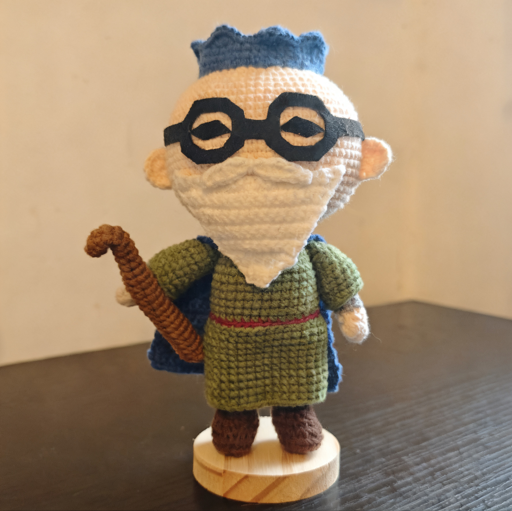OSRS Wise Old Man Handmade Crochet Doll | Articulated Joints | Collectible Gift