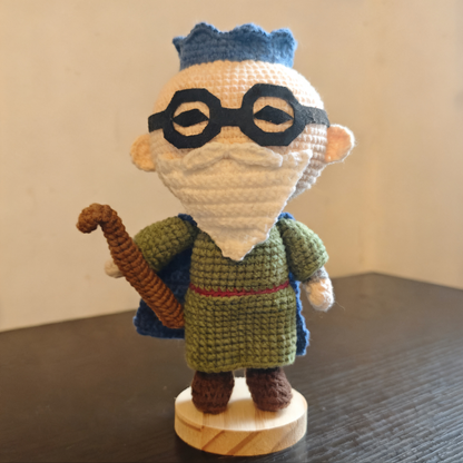 OSRS Wise Old Man Handmade Crochet Doll | Articulated Joints | Collectible Gift