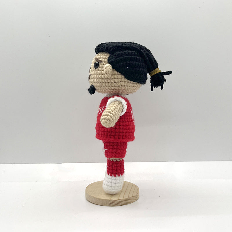 Virgil van Dijk Handmade Crochet Doll | Articulated Joints | Collectible Gift