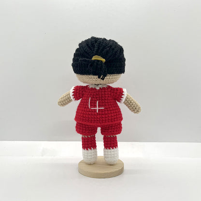 Virgil van Dijk Handmade Crochet Doll | Articulated Joints | Collectible Gift