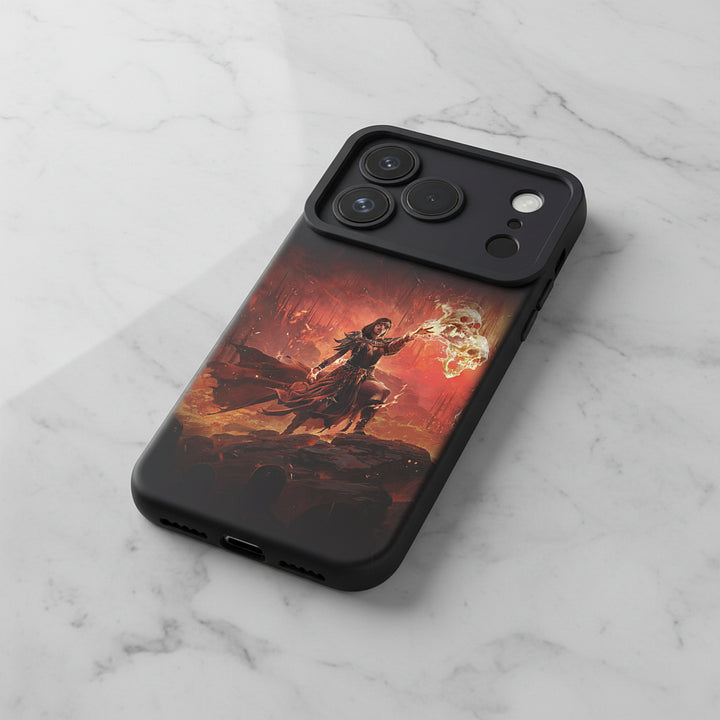 POE2 Infernalist Phone Case | Spellcaster-Themed Art on a Tough Case | Everyday Shockproof Protection | Essential Path of Exile 2 Accessory