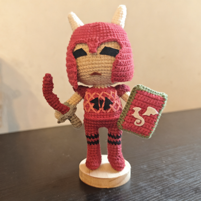 OSRS Dragon Chainbody Handmade Crochet Doll | Articulated Joints | Collectible Gift