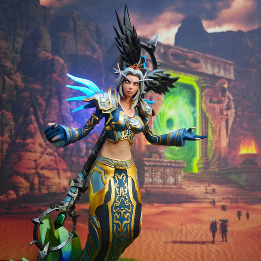Lyrielle Azureveil（Original） Figure | for World Of Warcraft Fans | ABS Resin | Gamer gift