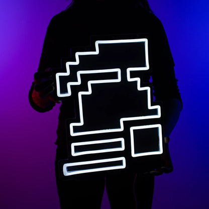Hardcore Ironman Neon Sign | for Old School RuneScape Fans | Dimmable LED Pixel Art | Gaming Room Decor