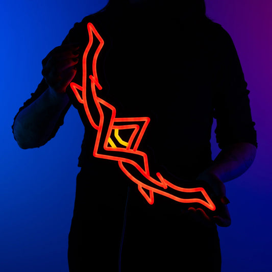 Corrupted Bowfa Neon Sign | for Old School RuneScape Fans | Dimmable LED Neon | Gaming Room Decor