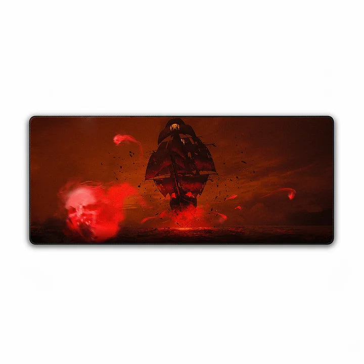 Skull and Bones Desk Mat | Large Gaming Mouse Pad with Themed Artwork | Waterproof & Non-Slip Base for PC Gaming | Essential Pirate-Themed Gear for Fans