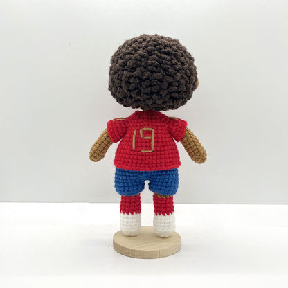 [Genius Boy] Yamal Handmade Crocheted Doll | Commemorative Gift for Spain's Youngest International Player | Collectible Gift for the Next Generation of Players