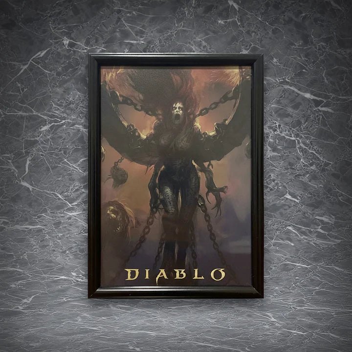 D4 Andariel Picture Frame | High-Quality Frame with Official Artwork | For Wall Display & Home Decor | A Must-Have Diablo Collectible Memorabilia