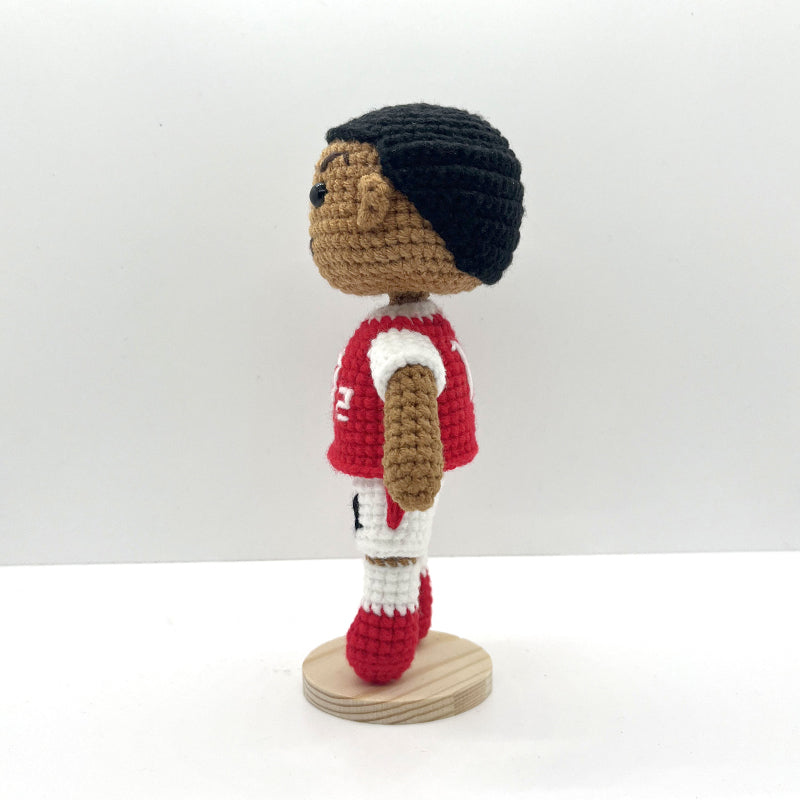 Thierry Henry Handmade Crochet Doll | Articulated Joints | Collectible Gift