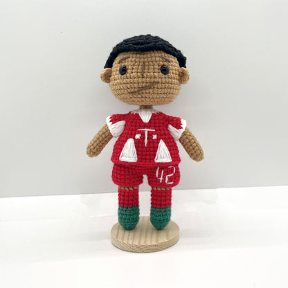Jamal Musiala Handmade Crochet Doll | Articulated Joints | Collectible Gift