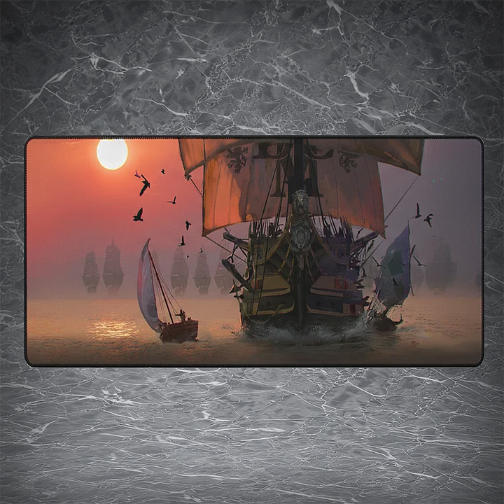 Skull and Bones Desk Mat | Large Gaming Mouse Pad with Themed Artwork | Waterproof & Non-Slip Base for PC Gaming | Essential Pirate-Themed Gear for Fans
