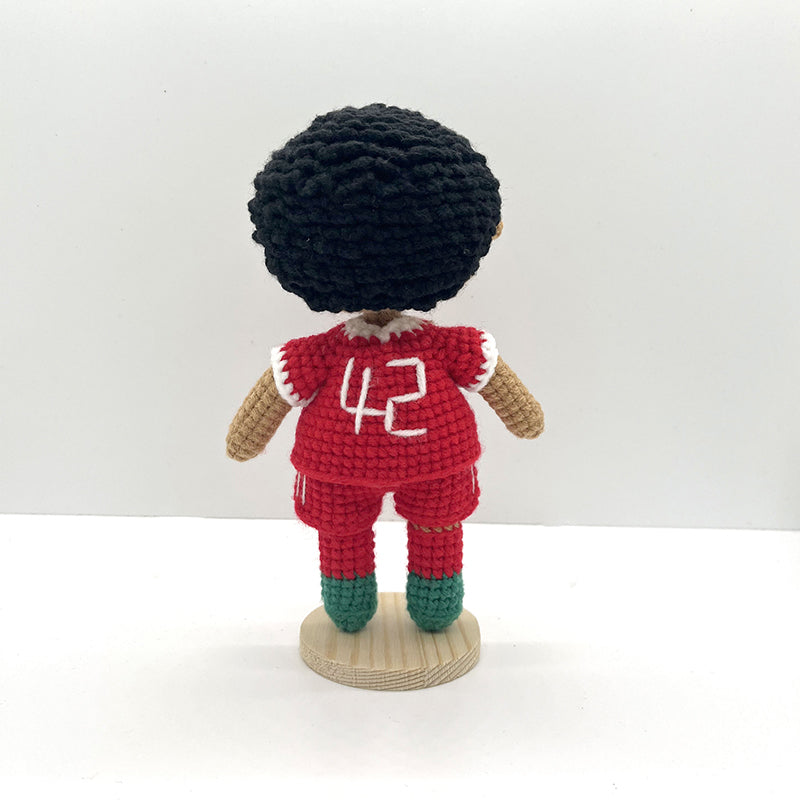 Jamal Musiala Handmade Crochet Doll | Articulated Joints | Collectible Gift