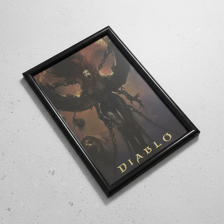 D4 Andariel Picture Frame | High-Quality Frame with Official Artwork | For Wall Display & Home Decor | A Must-Have Diablo Collectible Memorabilia