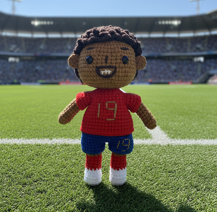 [Genius Boy] Yamal Handmade Crocheted Doll | Commemorative Gift for Spain's Youngest International Player | Collectible Gift for the Next Generation of Players