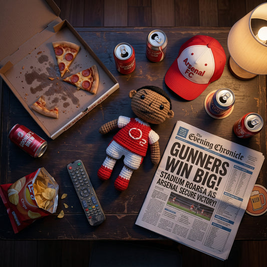 Handmade No. 14 Red & White Shirt Crochet Doll -TH14 Handmade Collectible Gift For Fans & Kids