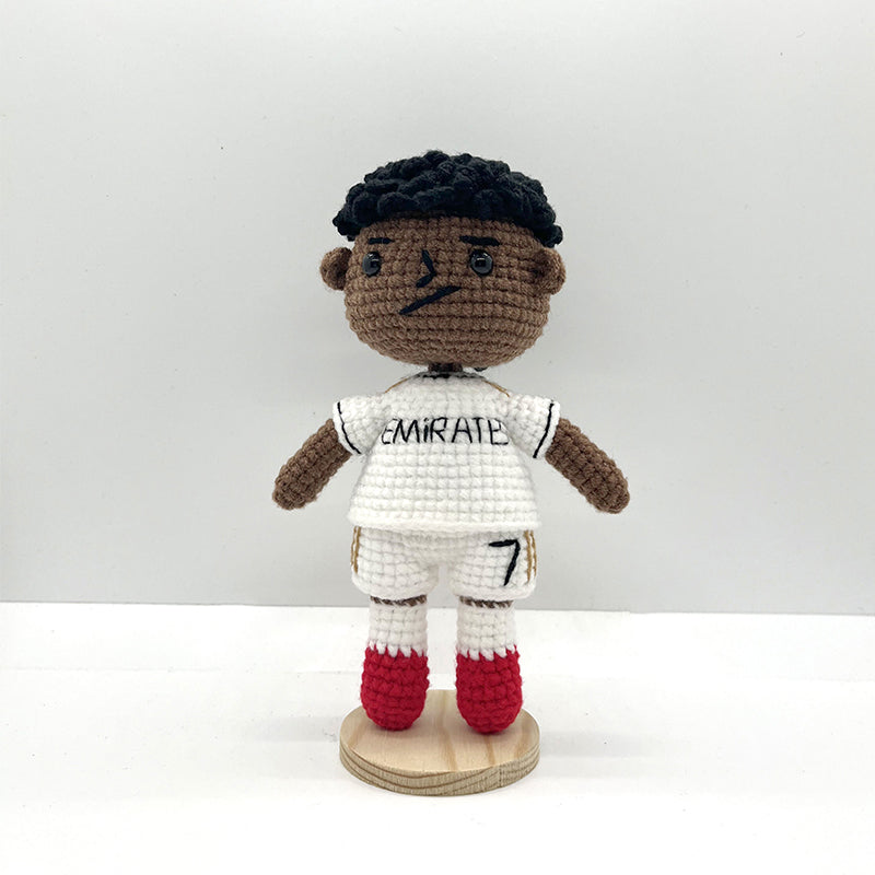 Vinicius Junior Handmade Crochet Doll | Articulated Joints | Collectible Gift