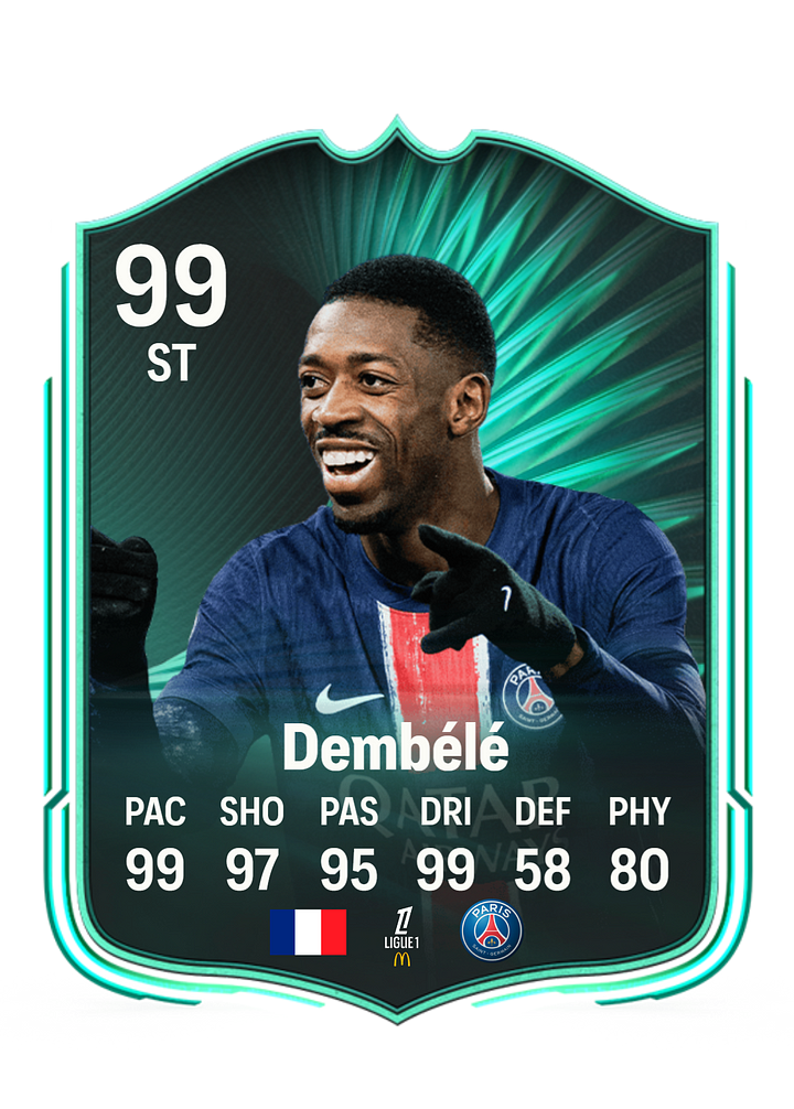 Dembélé customized football cards