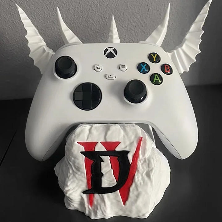[Dark Sacred Artifact] Lilith Themed Controller Stand | Multi-Platform Compatible with PS5, Xbox, and PC | Devil's Horn Design for an Aesthetic Desktop Gear