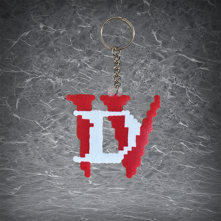 D4 LOGO Pixel Keyring | Handmade | Backpack Keyring | Youth Souvenir