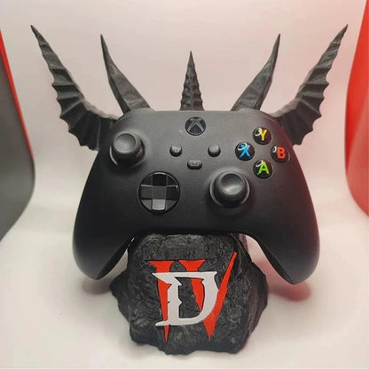[Dark Sacred Artifact] Lilith Themed Controller Stand | Multi-Platform Compatible with PS5, Xbox, and PC | Devil's Horn Design for an Aesthetic Desktop Gear