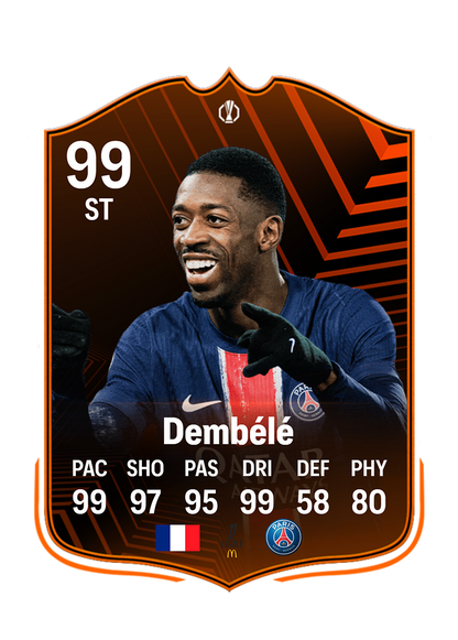 Dembélé customized football cards